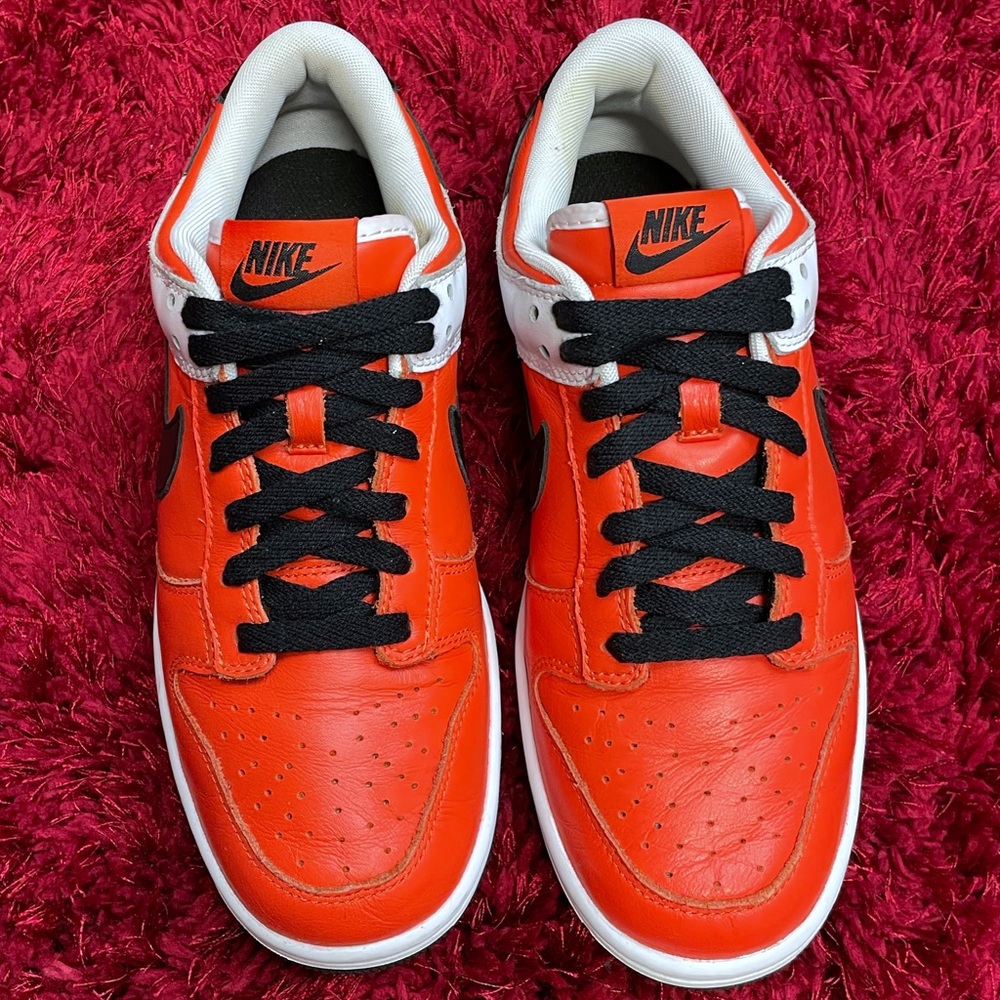 Nike ID Dunk Low Orange Black 533129-991 Men’s 7.5 Women’s 9 - Picture 3 of 5